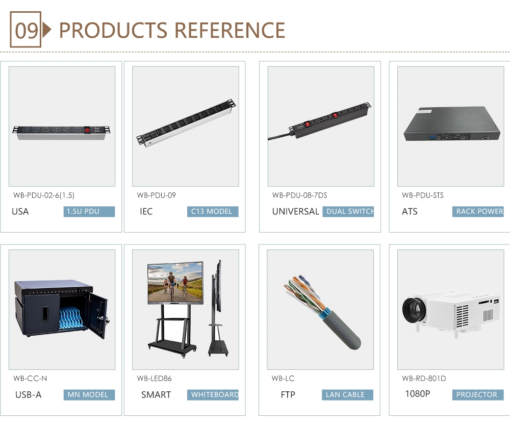 8 Way / 8 Outlet PDU with Switch for 19′ ′ Server Cabinet Rack